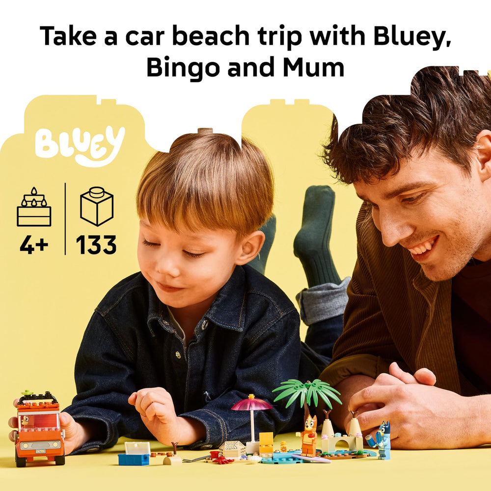 LEGO Bluey minifiguras Bluey, Bingo y Mamá listos para el juego