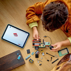 LEGO camión lateral con neumáticos robustos para juego en terrenos difíciles