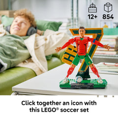 LEGO Cristiano Ronaldo detalle del torso y camiseta número 7 para realismo