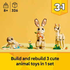 LEGO detalle orejas del conejito mostrando articulación y posibilidad de pose