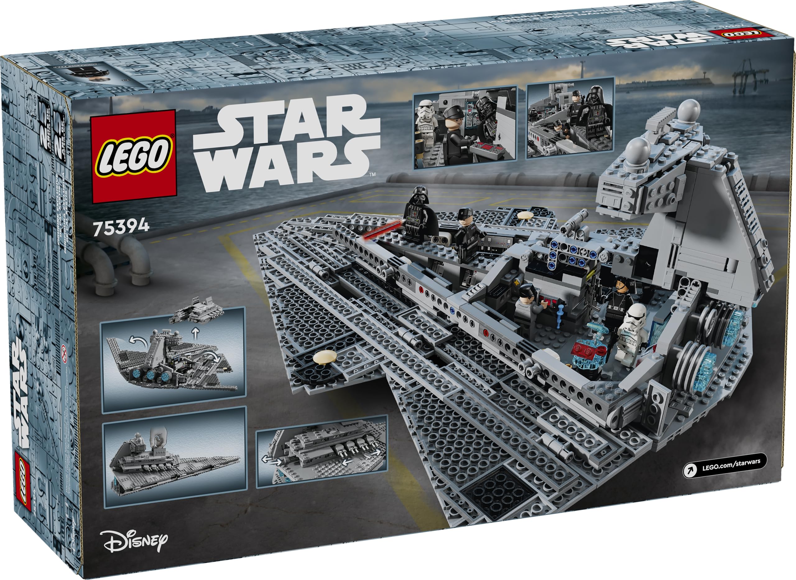 LEGO Destructor Imperial en estantería mostrando escala grande y presencia coleccionista