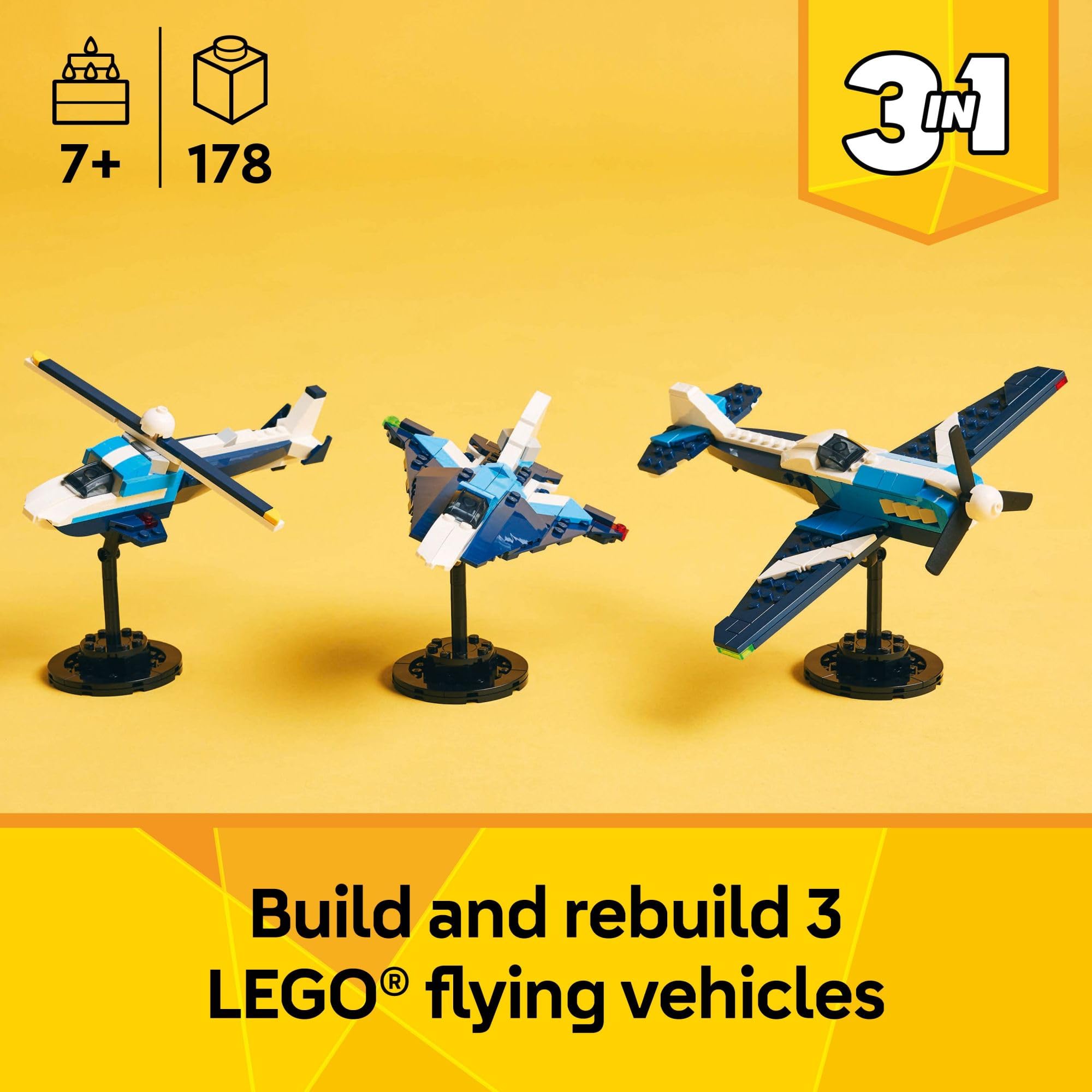 LEGO detalle de hélice giratoria que añade realismo al juego