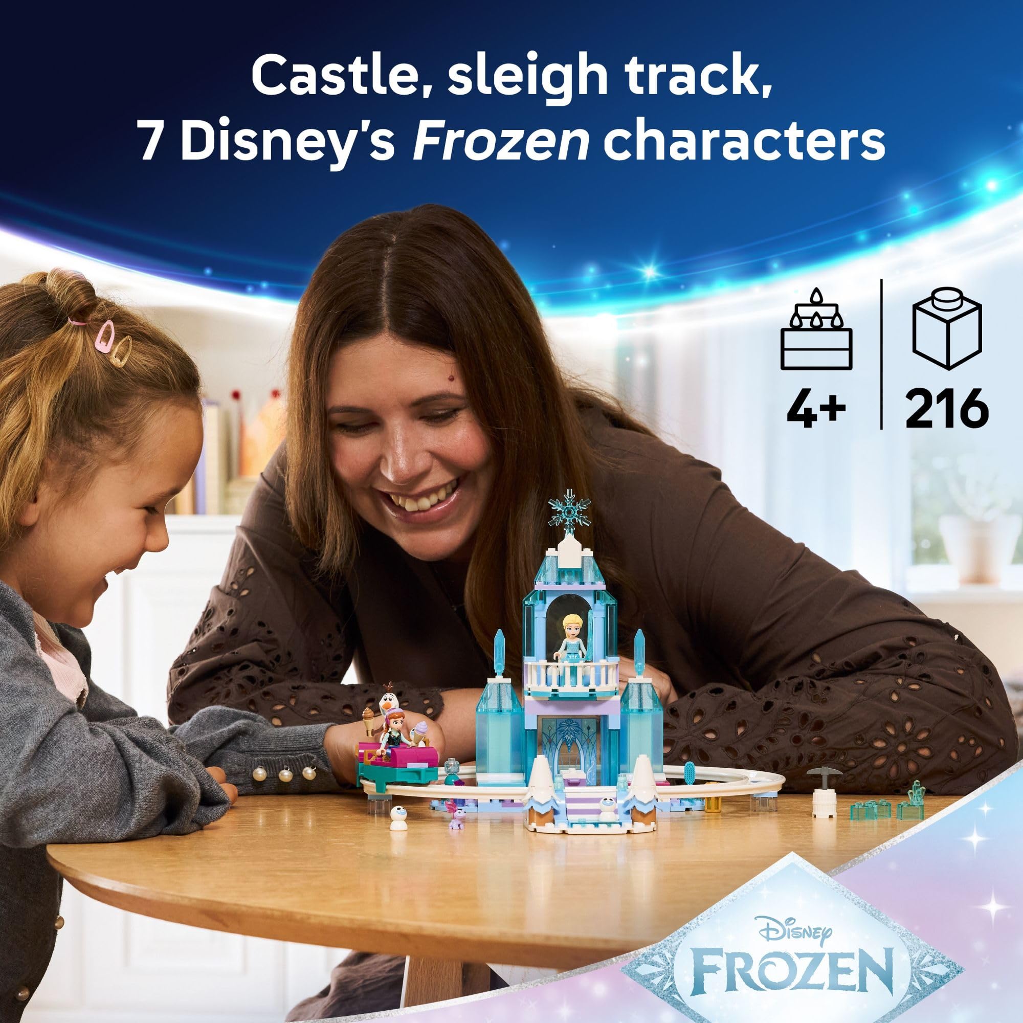 LEGO Disney primer plano detalles de textura de hielo que inspiran imaginación