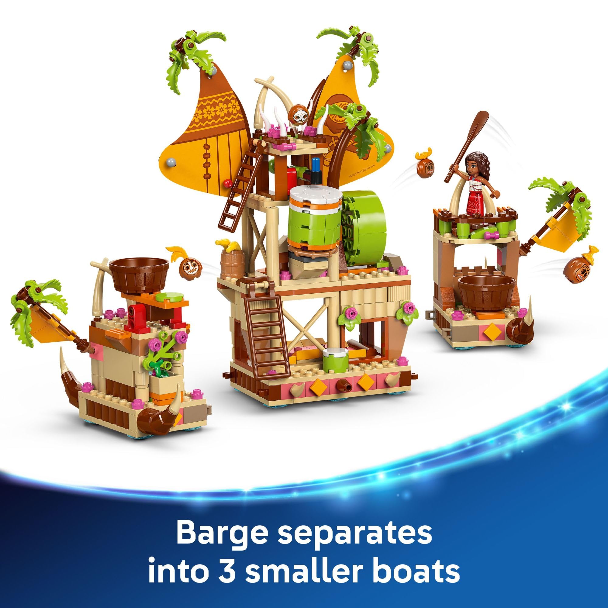 LEGO conjunto de 9 minifiguras incluyendo Moana y Maui, multiplica historias