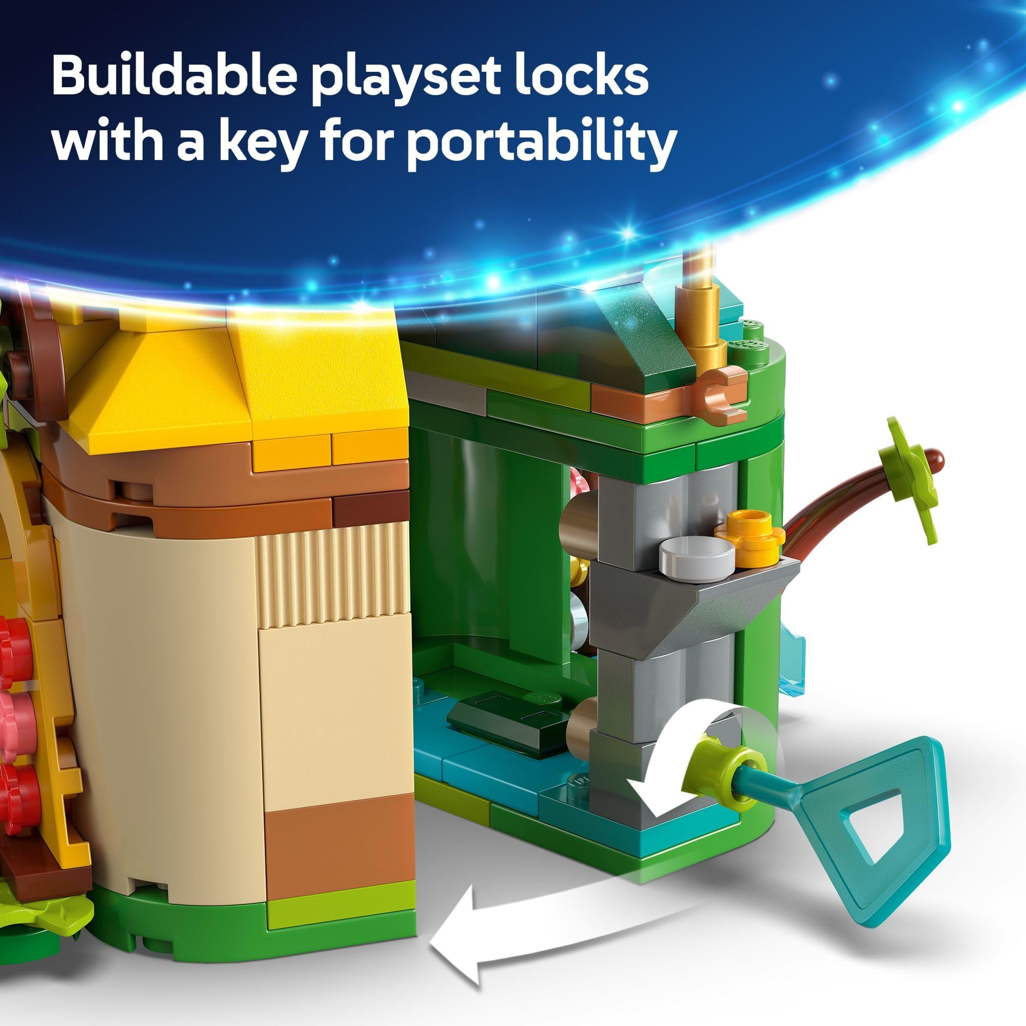 LEGO vista del interior de la casa con habitaciones, permite juego narrativo detallado
