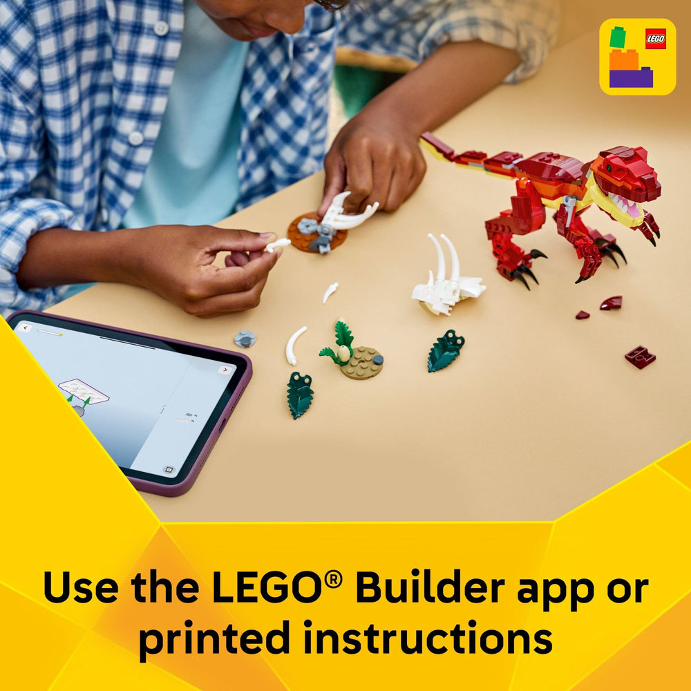 LEGO Fierce Dinosaur accesorios con huevos y cráneo para juego de paleontología