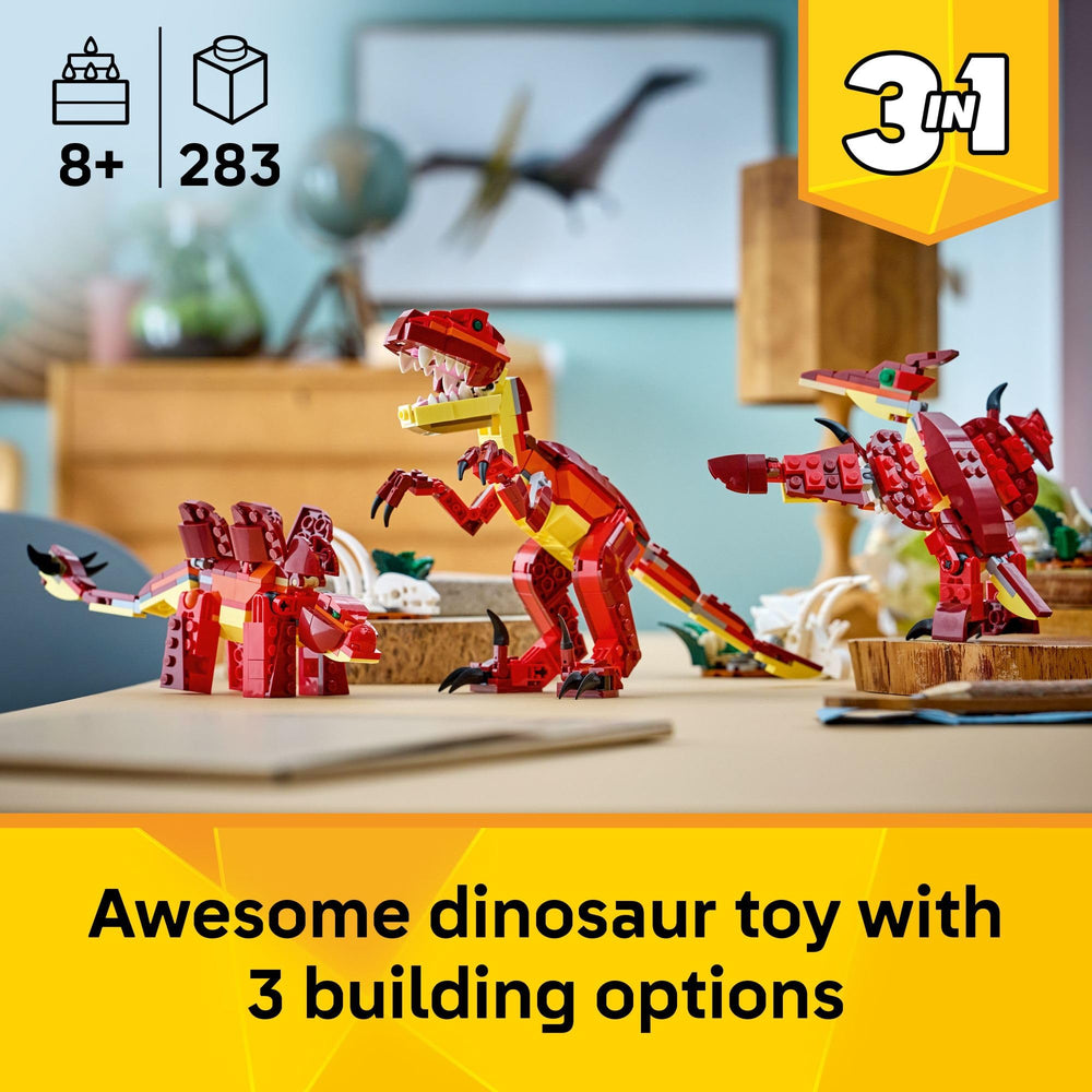 LEGO Fierce Dinosaur primer plano de textura y encajes para construcción precisa
