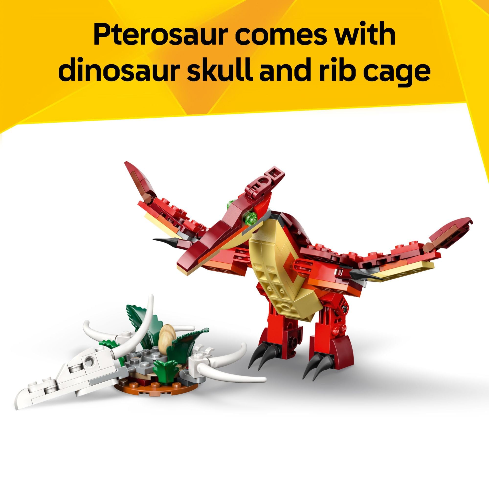 LEGO Fierce Dinosaur pterosaur con alas abiertas para imaginar vuelo