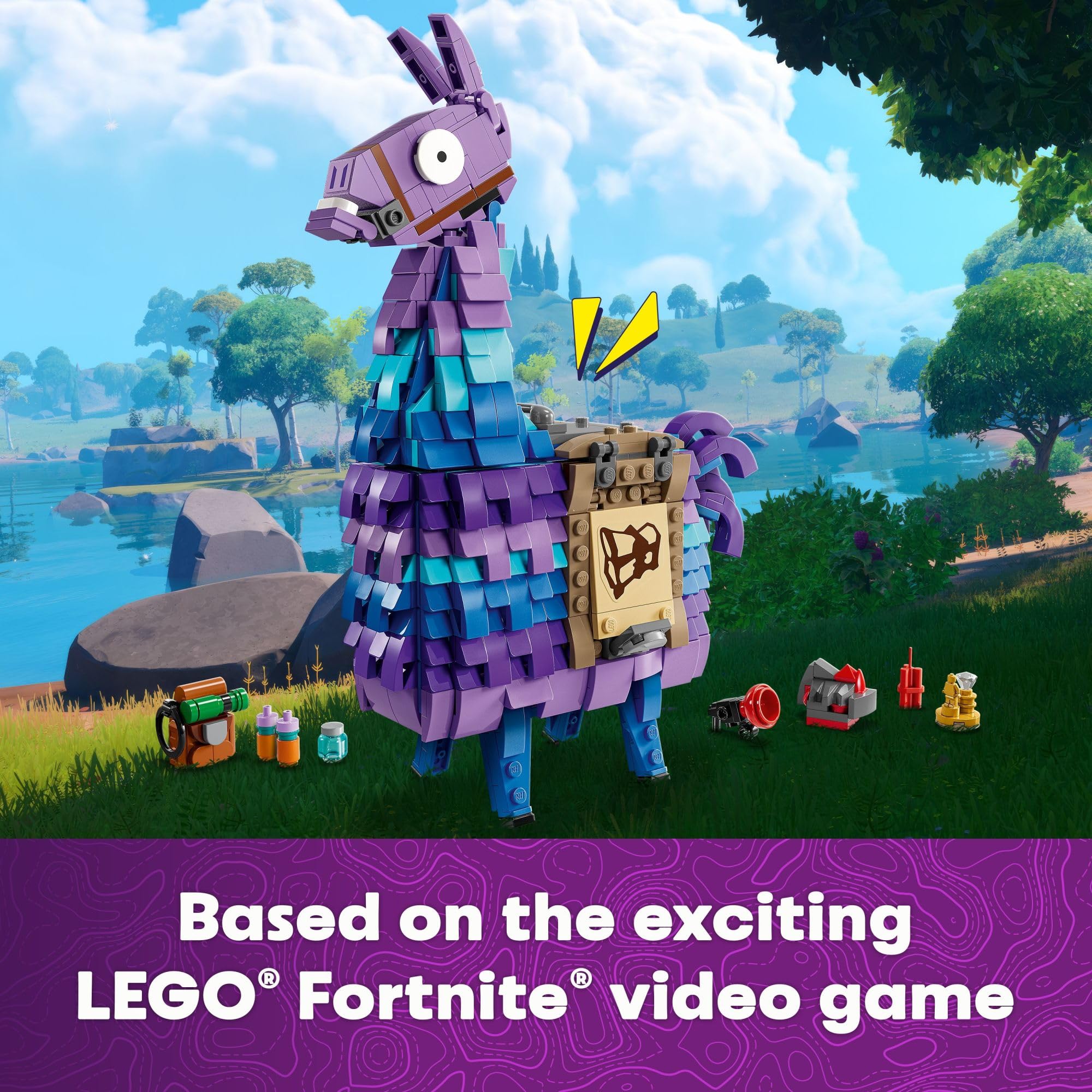 LEGO Supply Llama boca abierta ilustrando espacio para accesorios