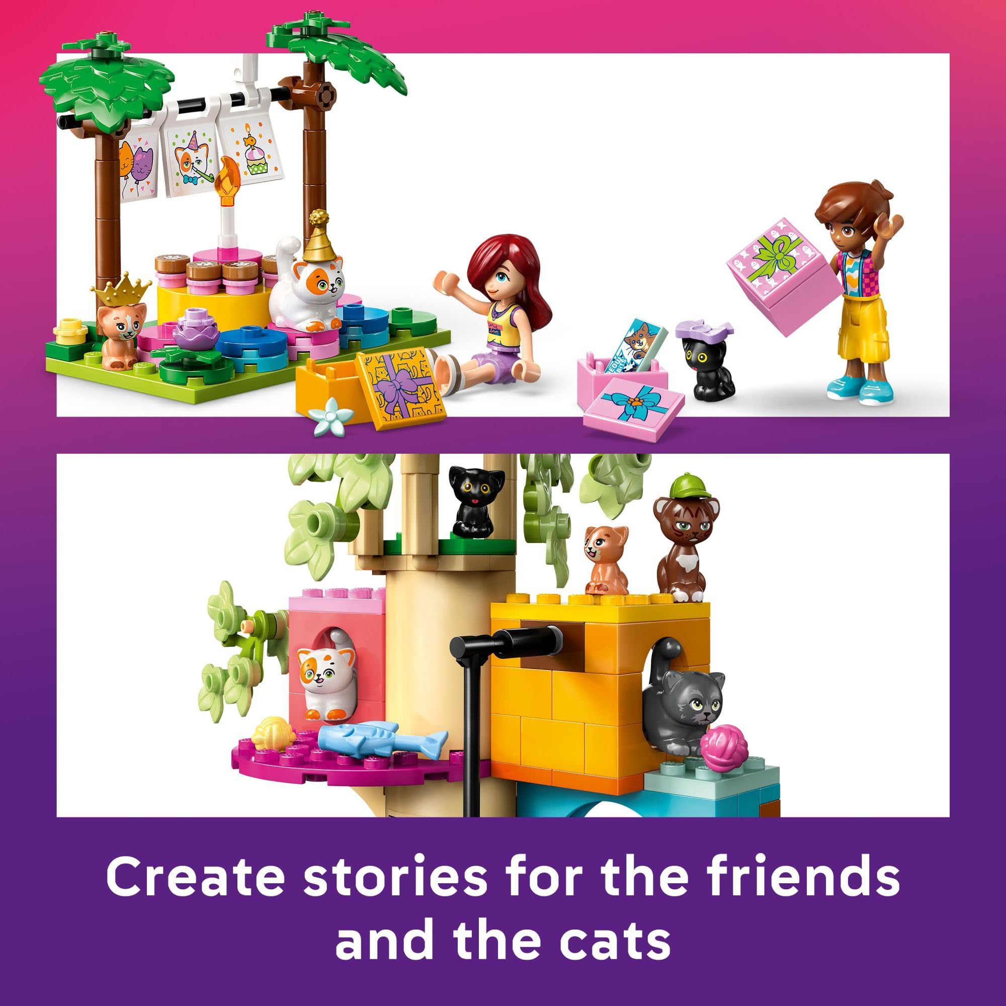 LEGO Friends mesa giratoria y piñata en forma de pez para juego interactivo con mascotas