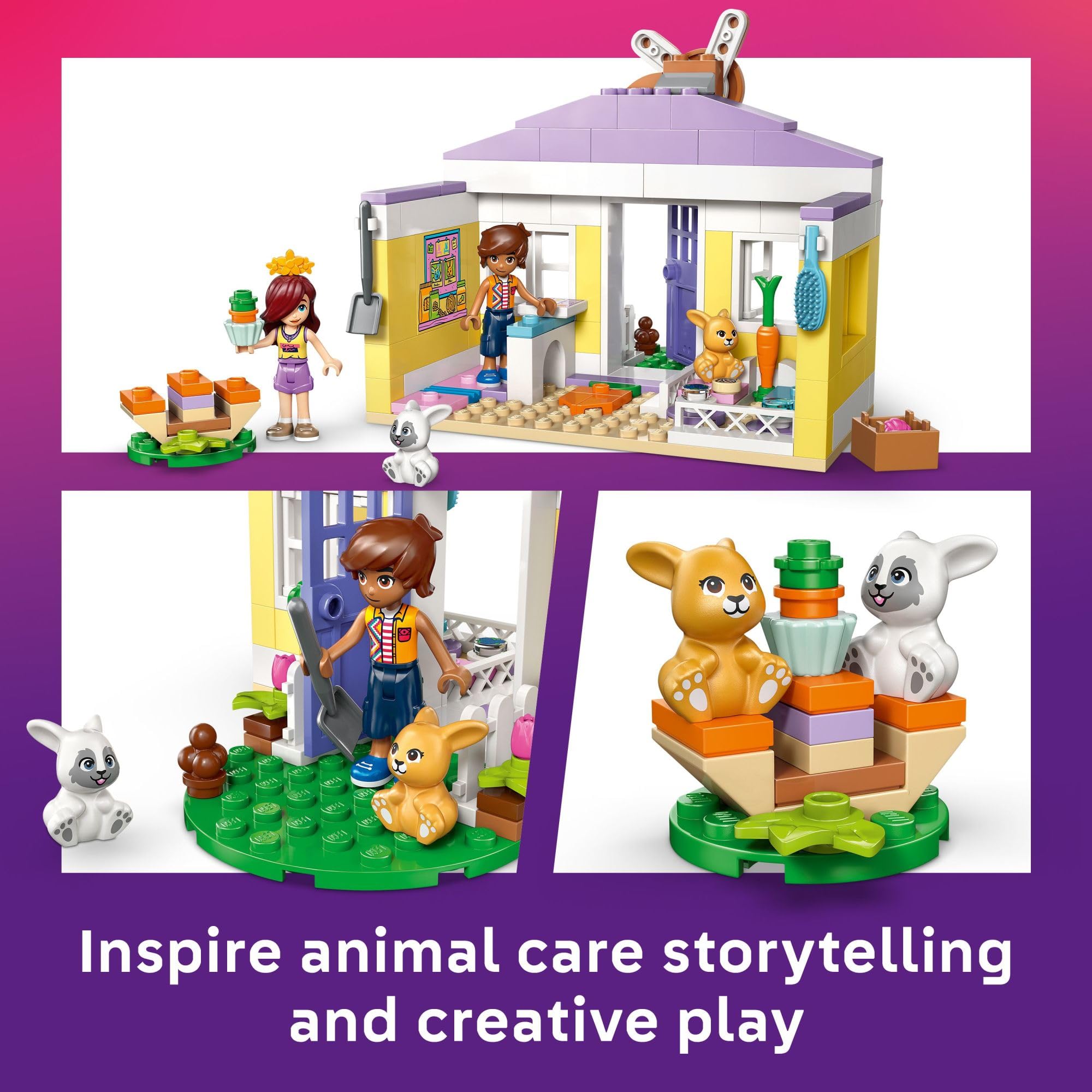 LEGO Heartlake City accesorios con cepillo, comida y pala para enriquecer historias de juego