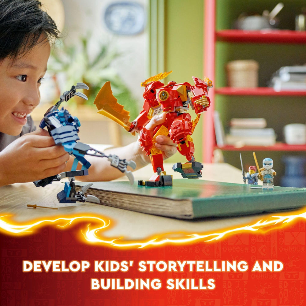 LEGO piezas desmontadas del mech combinables con otros sets para creatividad ampliada
