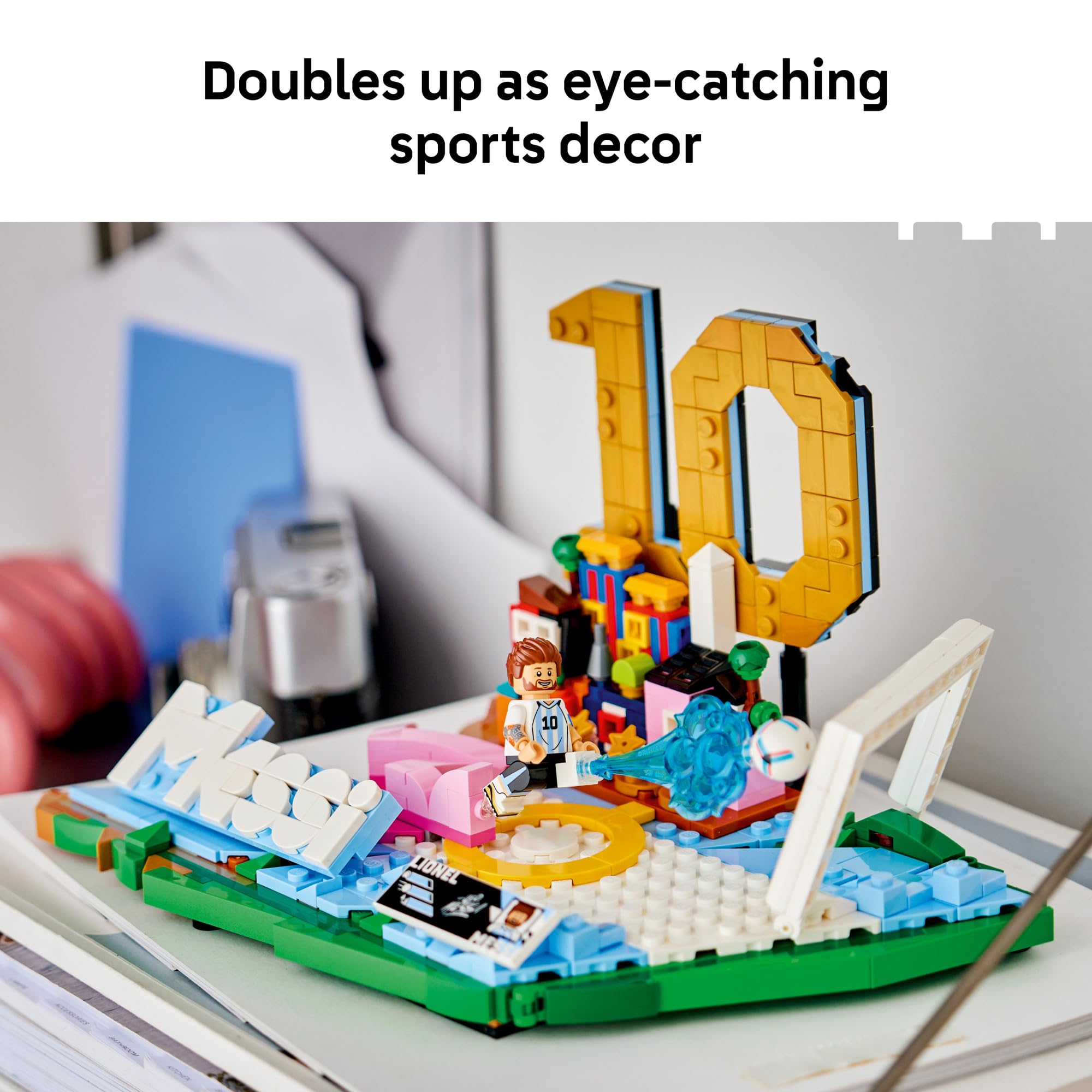 LEGO Messi primeros planos de easter eggs que añaden sorpresa al montaje