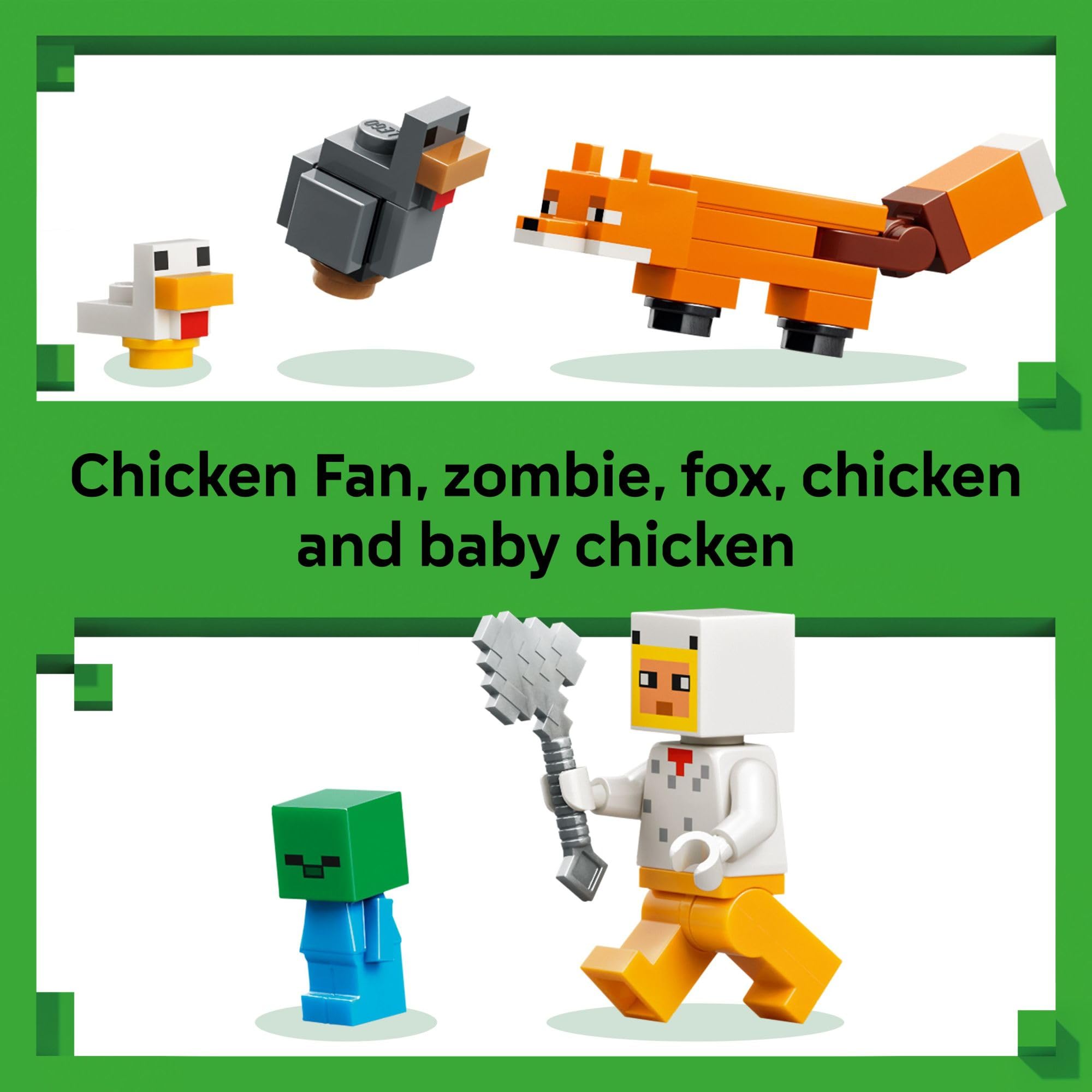 LEGO accesorios como huevos, semillas y ahumador que enriquecen el juego