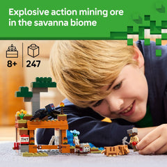 LEGO Minecraft armadillos y lobo juntos, facilitan escenas de aventura