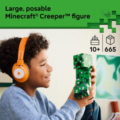 LEGO Creeper detalle de la cabeza desmontable mostrando la sorpresa interior