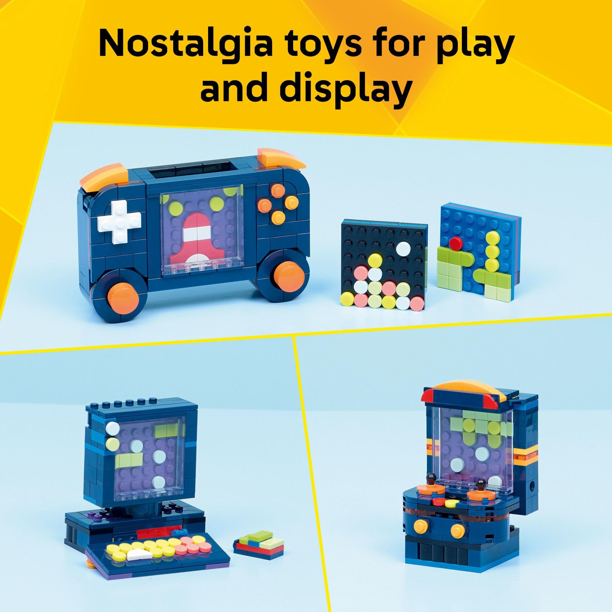 LEGO mini ordenador lateral con teclado y disco, fomenta juego imaginativo