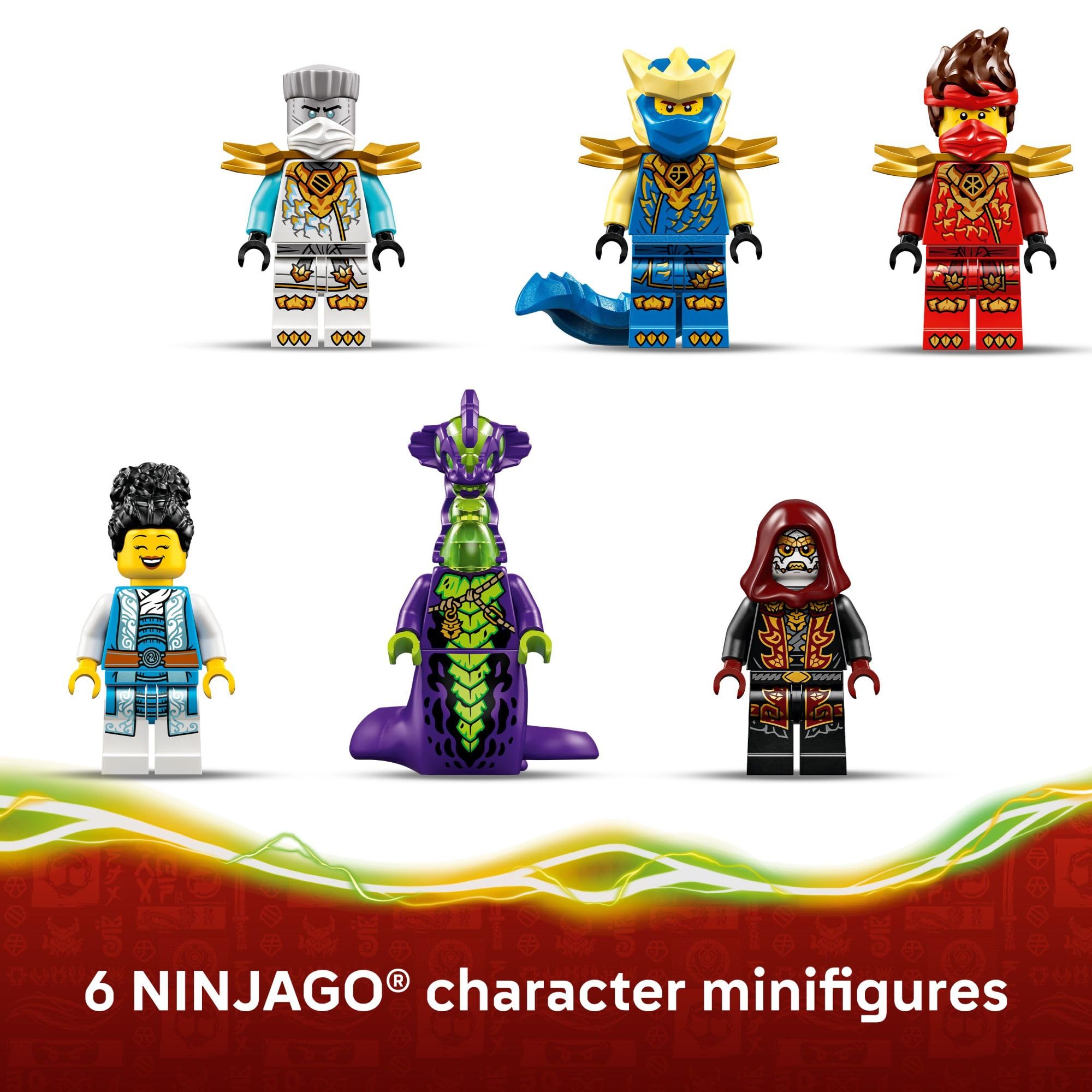 LEGO NINJAGO conjunto de seis minifiguras listos para escenas de batalla
