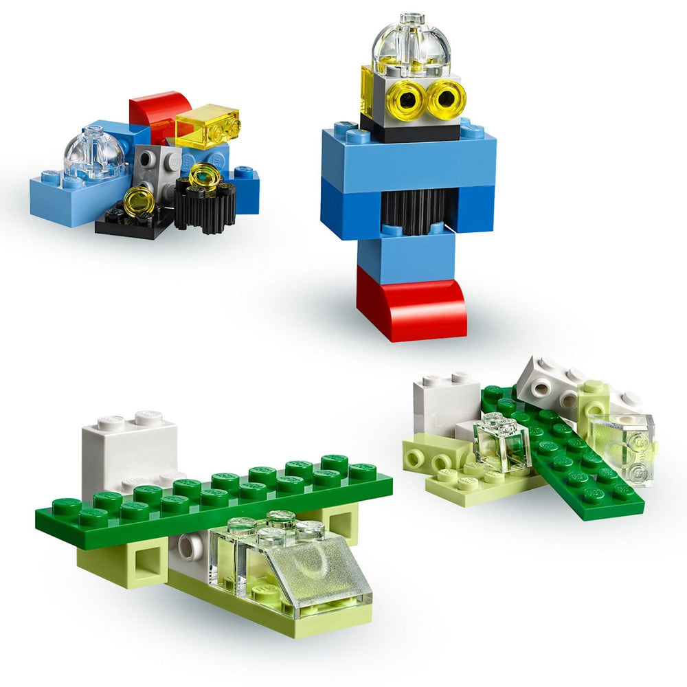 LEGO ojos y ruedas primer plano para crear personajes y vehículos