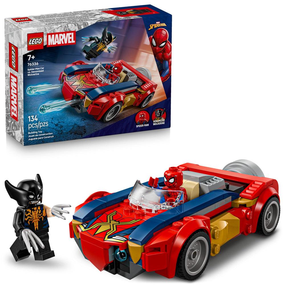 LEGO coche frontal mostrando el diseño y atractivo para juego rápido