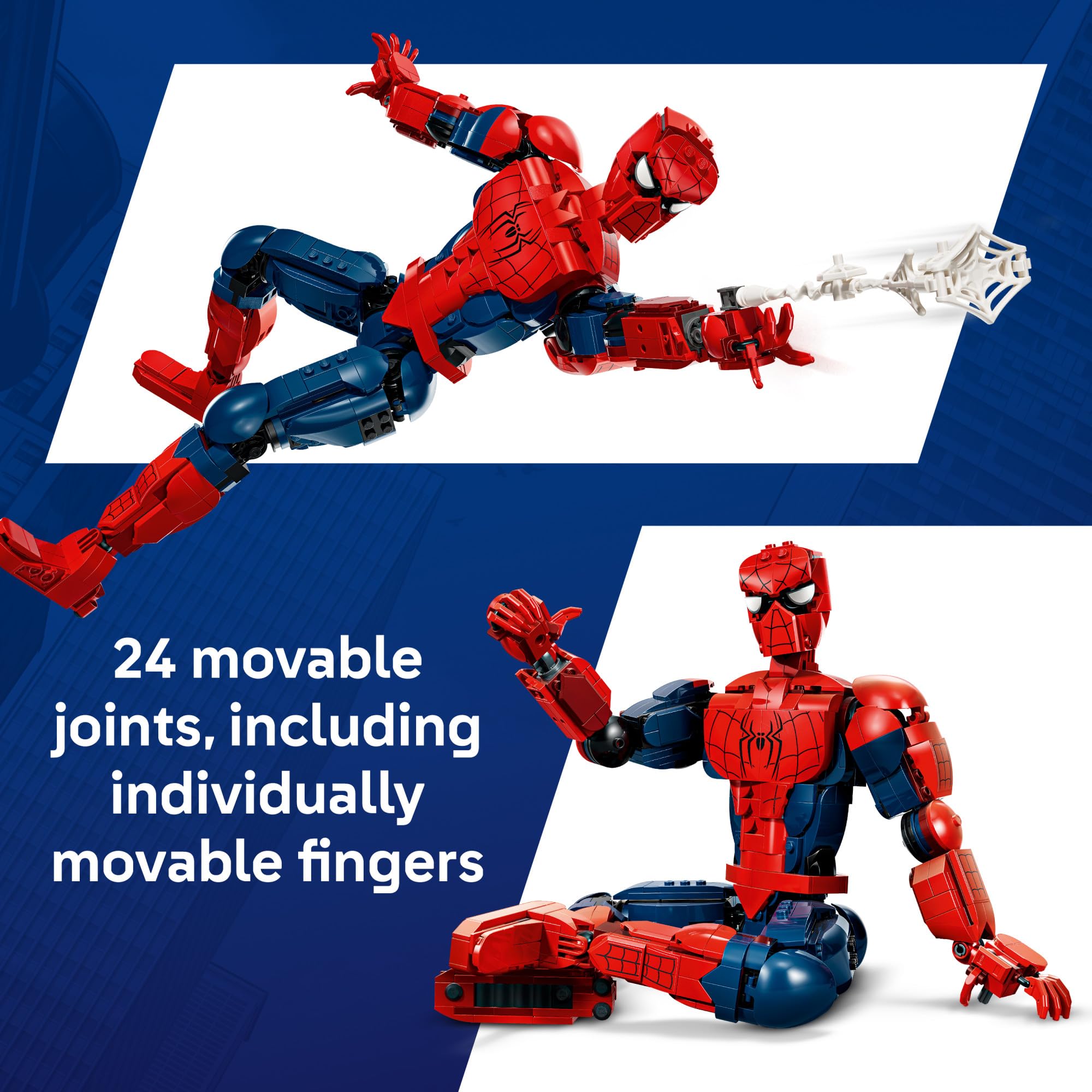 LEGO Spider-Man posado en escritorio, Marvel decorativo para habitación