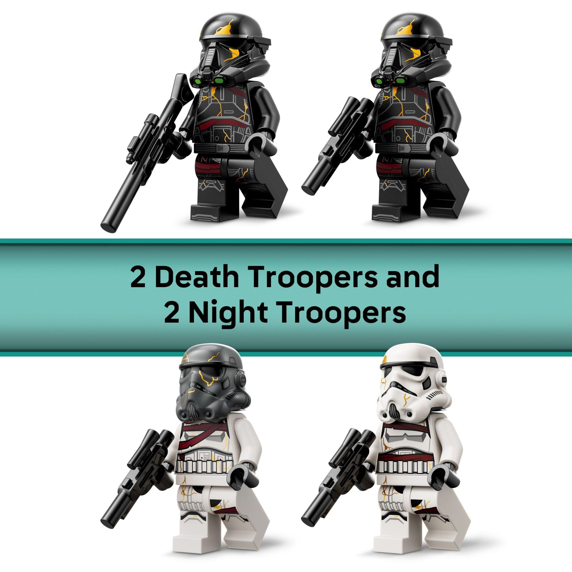 LEGO compartimento trasero que guarda las armas de los troopers para orden