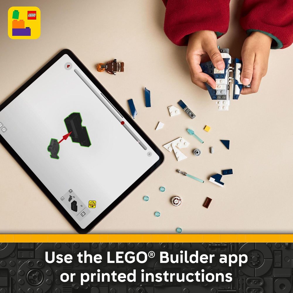LEGO Plo Koon microfighter en escena de juego, inspira aventuras