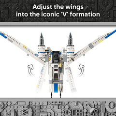 LEGO U-Wing cabina abierta mostrando espacio para minifiguras