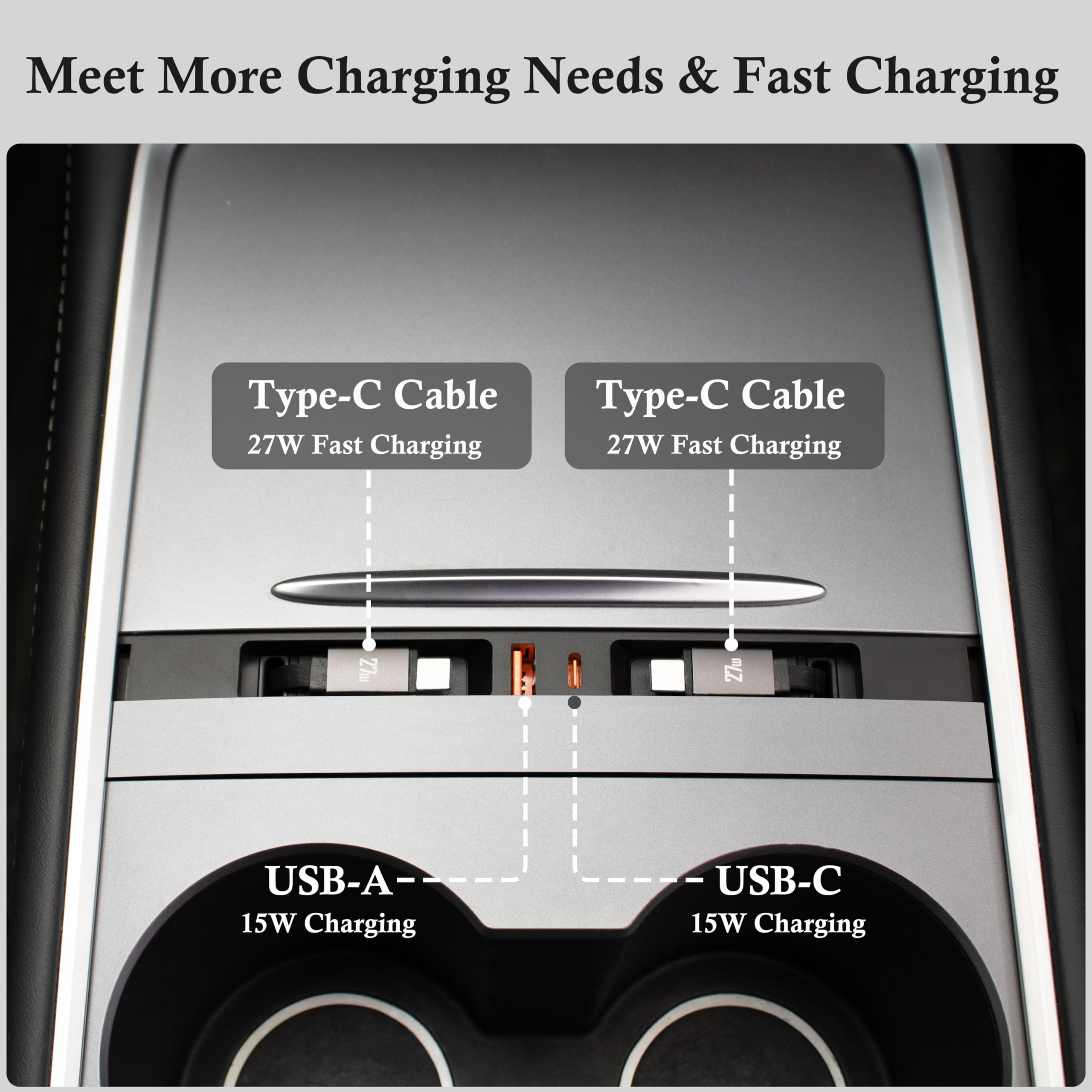 Leikaendi retractable USB‑C cable detail with magnetic return for neat storage