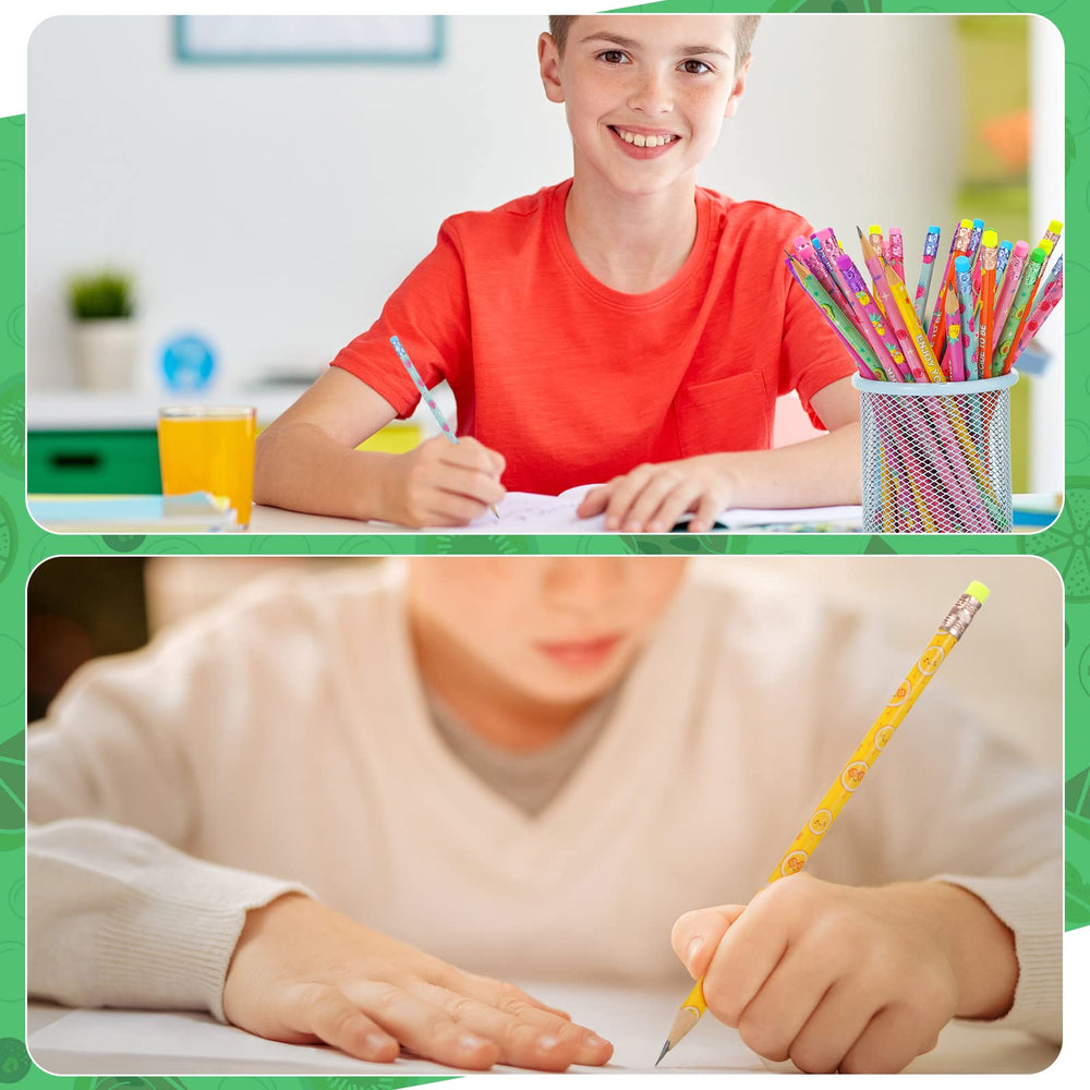 Escena de aula con lápices Leinuosen distribuidos como material didáctico atractivo
