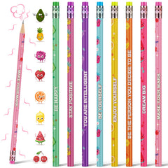 Leinuosen pack frontal con 48 lápices coloridos y aromas frutales, ideal para clases
