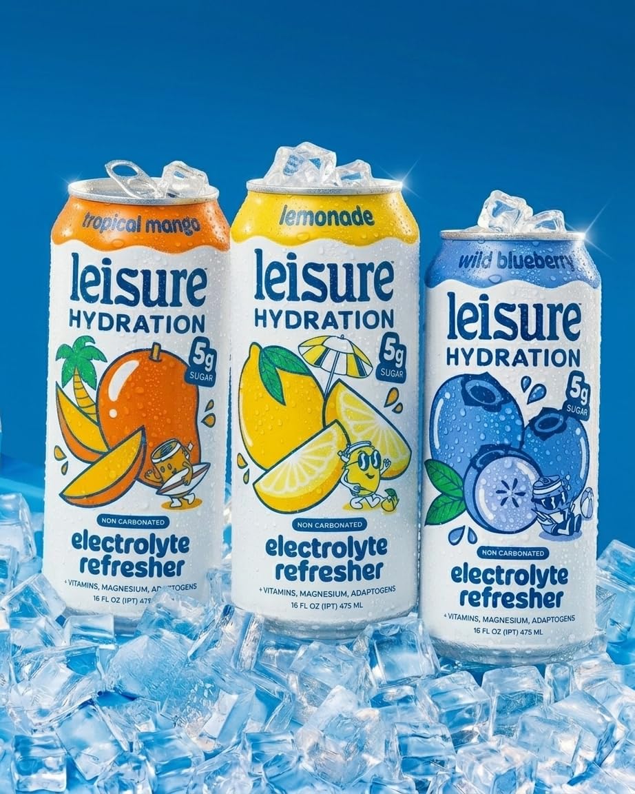Leisure lata abierta con contenido burbujeante y aspecto apetecible