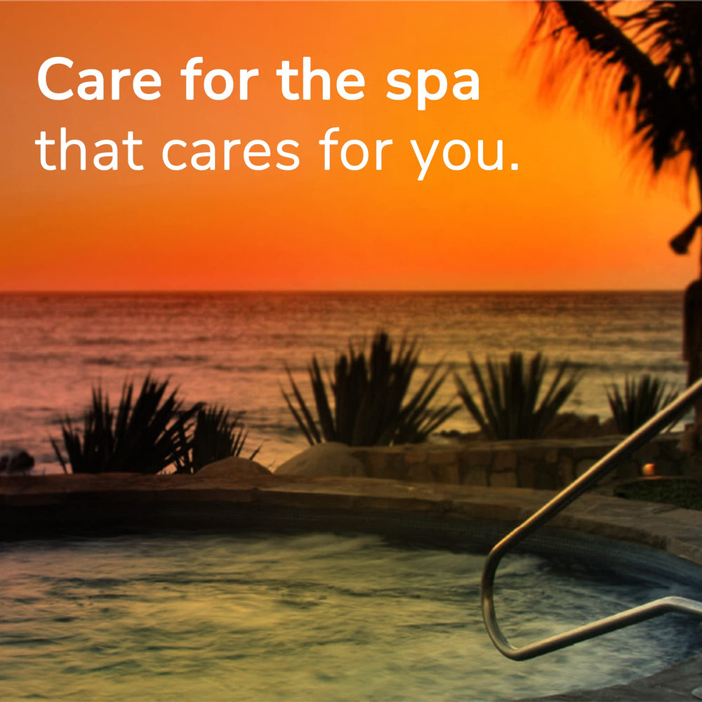 LEISURE TIME spa 56 lifestyle hot tub scene showing clear water and worry-free enjoyment