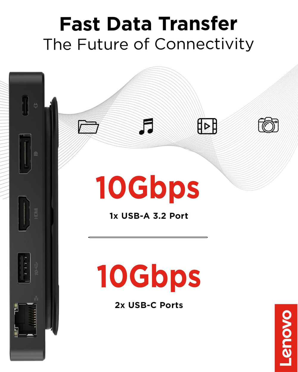 Lenovo textura del chasis con 66% material reciclado, aspecto duradero y responsable