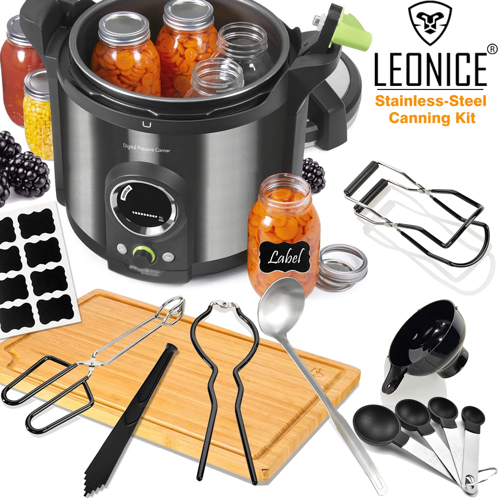 LEONICE cucharón de acero inoxidable detalle para servir mermelada sin derrames