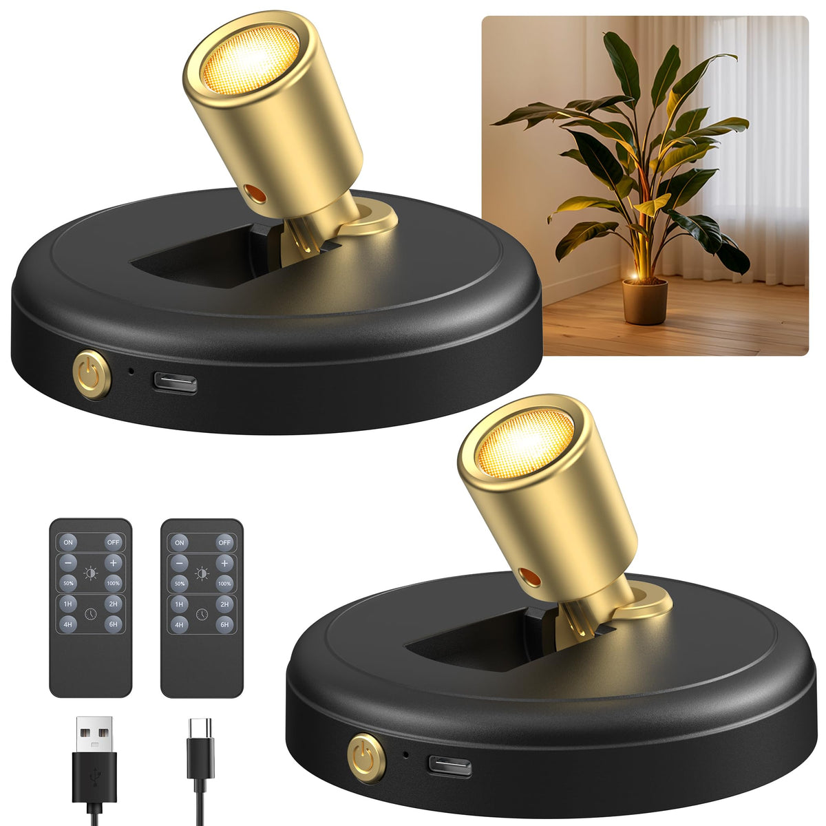 Ler0ktr foco LED frontal mostrando diseño compacto y luz cálida
