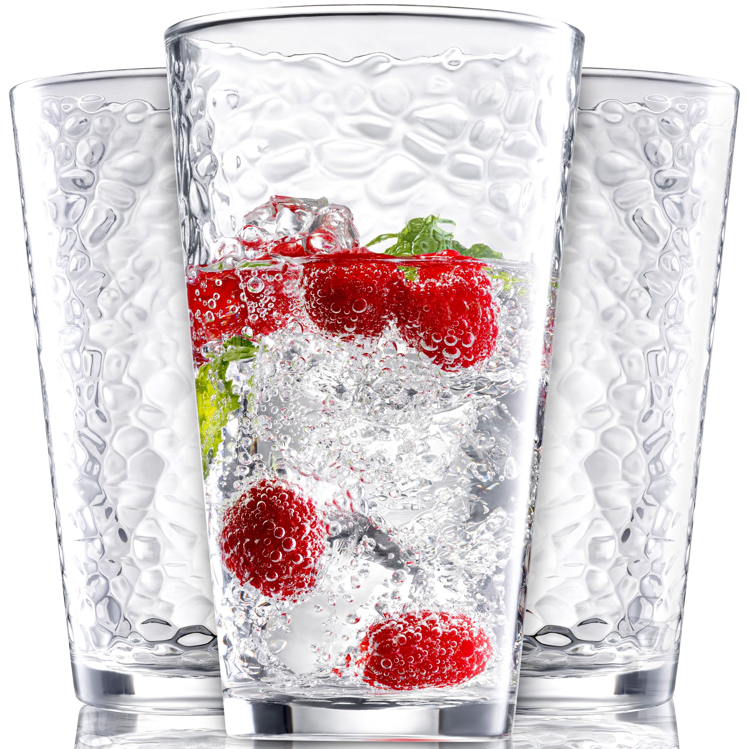 Le'raze vaso frontal del set mostrando su cristal claro y elegante