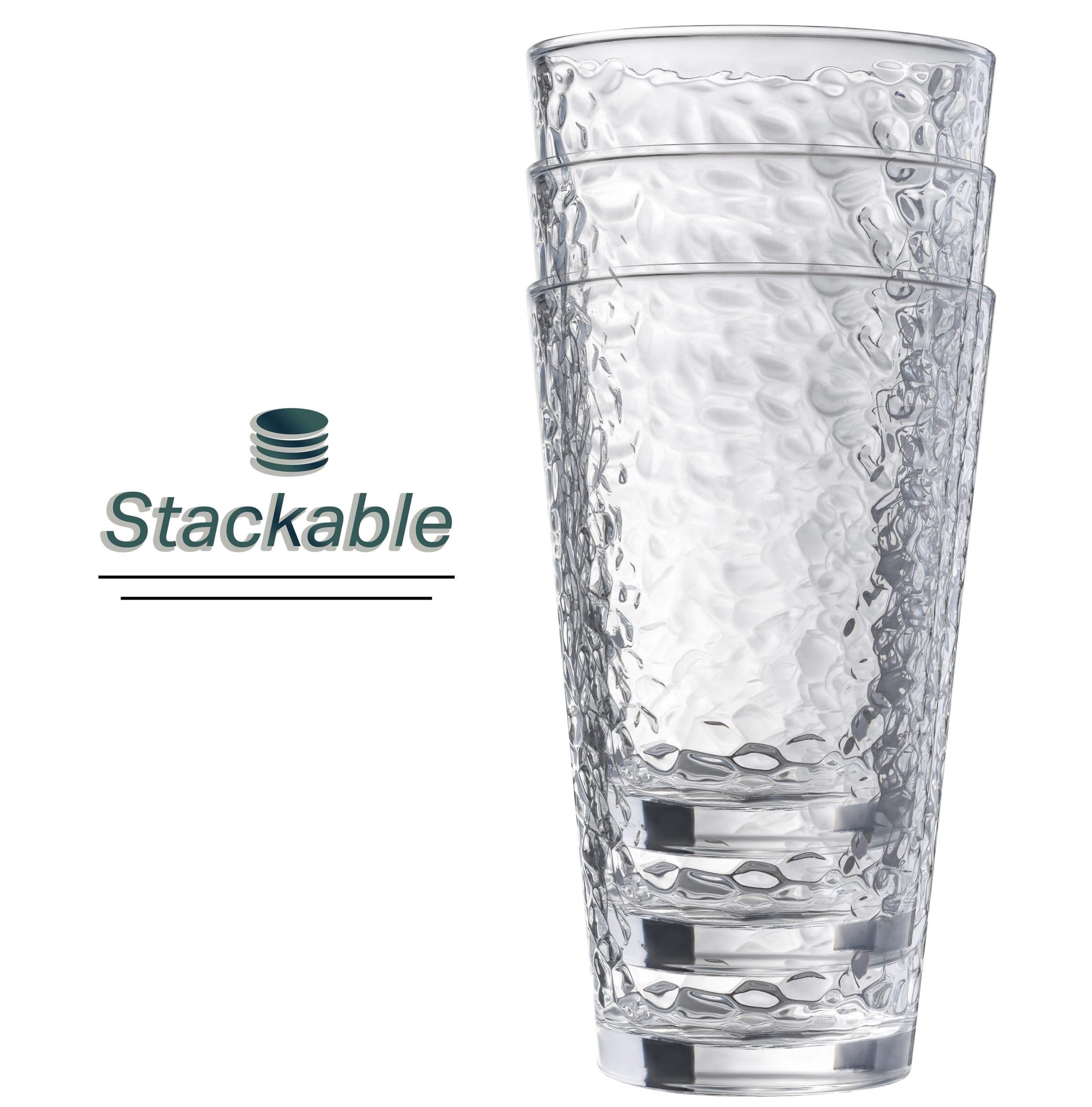 Le'raze vasos apilados para almacenamiento eficiente en cocina