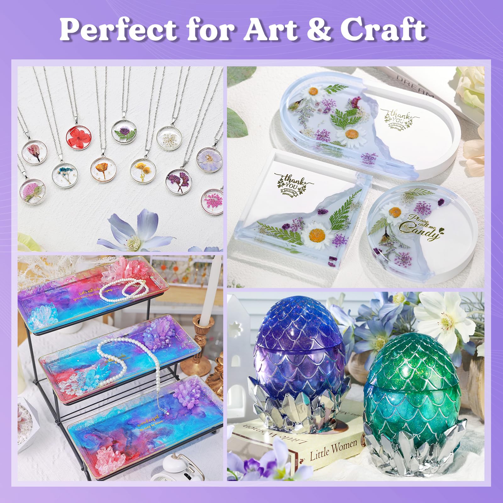 LET'S RESIN comparación de tamaño con mano, ilustra volumen y escala del kit