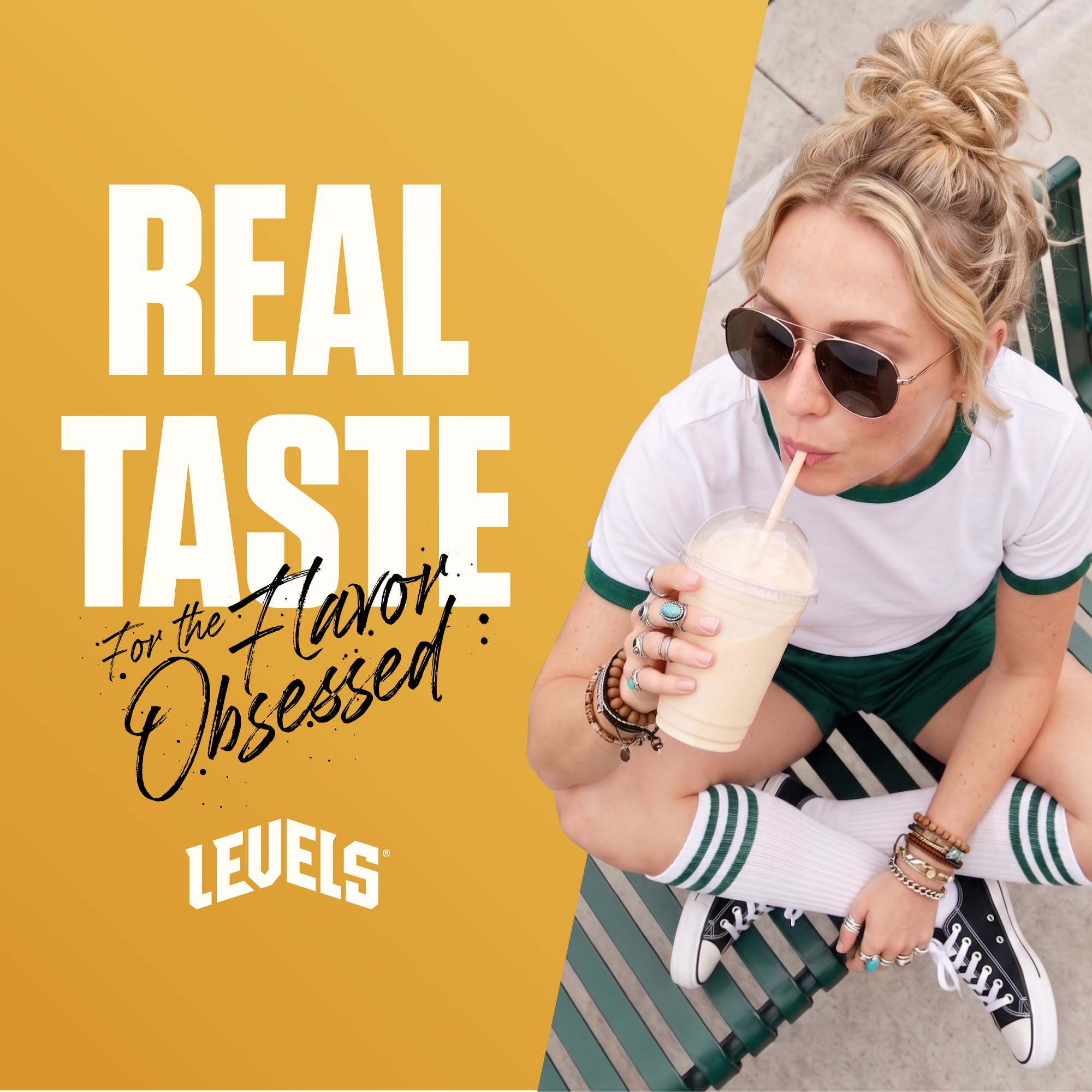 Batido preparado con Levels Whey en licuadora, listo para consumir tras el entrenamiento
