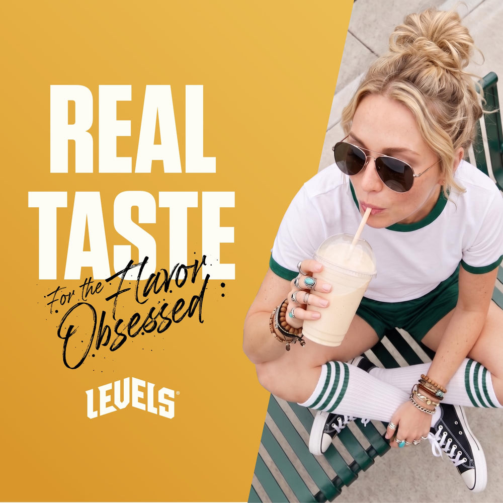 Batido preparado con Levels Whey en licuadora, listo para consumir tras el entrenamiento