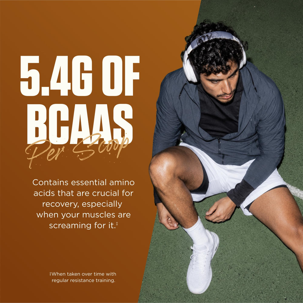 Levels Nutrition etiqueta nutricional con datos de proteína y BCAA visibles