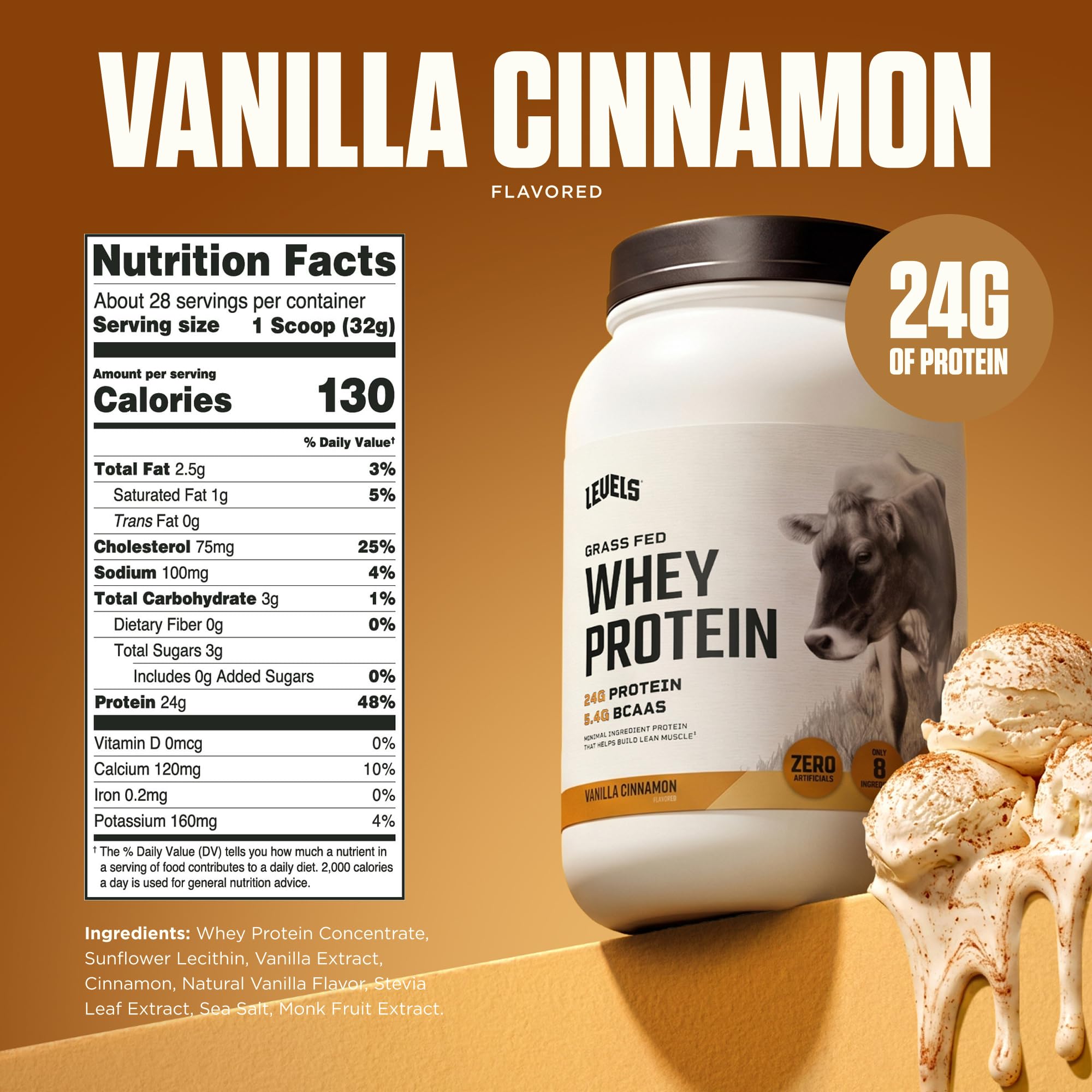 Levels Nutrition cucharada medidora con porción exacta y control de dosis