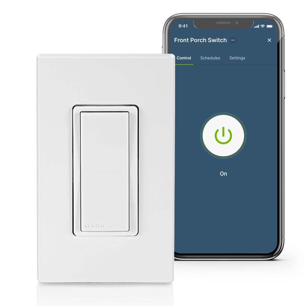 Leviton Decora detalle del LED localizador que facilita uso nocturno