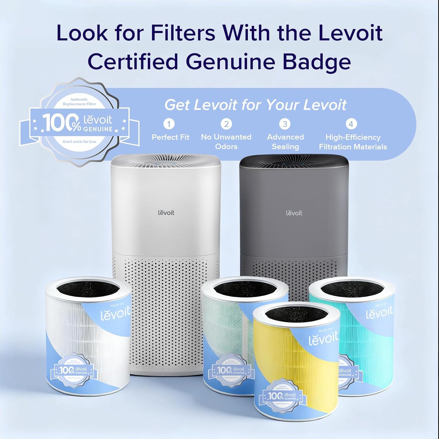 Levoit Core 600S-P junto a persona para mostrar escala y cobertura