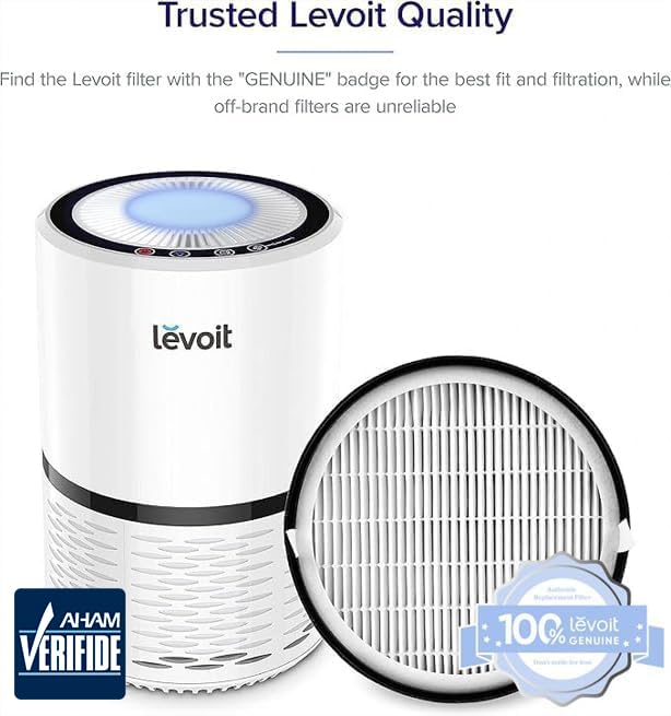 Levoit filtro LV-H132 detalle de la capa HEPA para captura de partículas finas