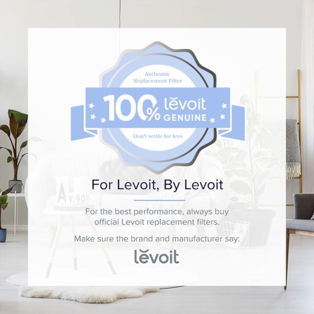 Levoit filtro LV-H133 instalado en purificador para fácil reposición y rendimiento