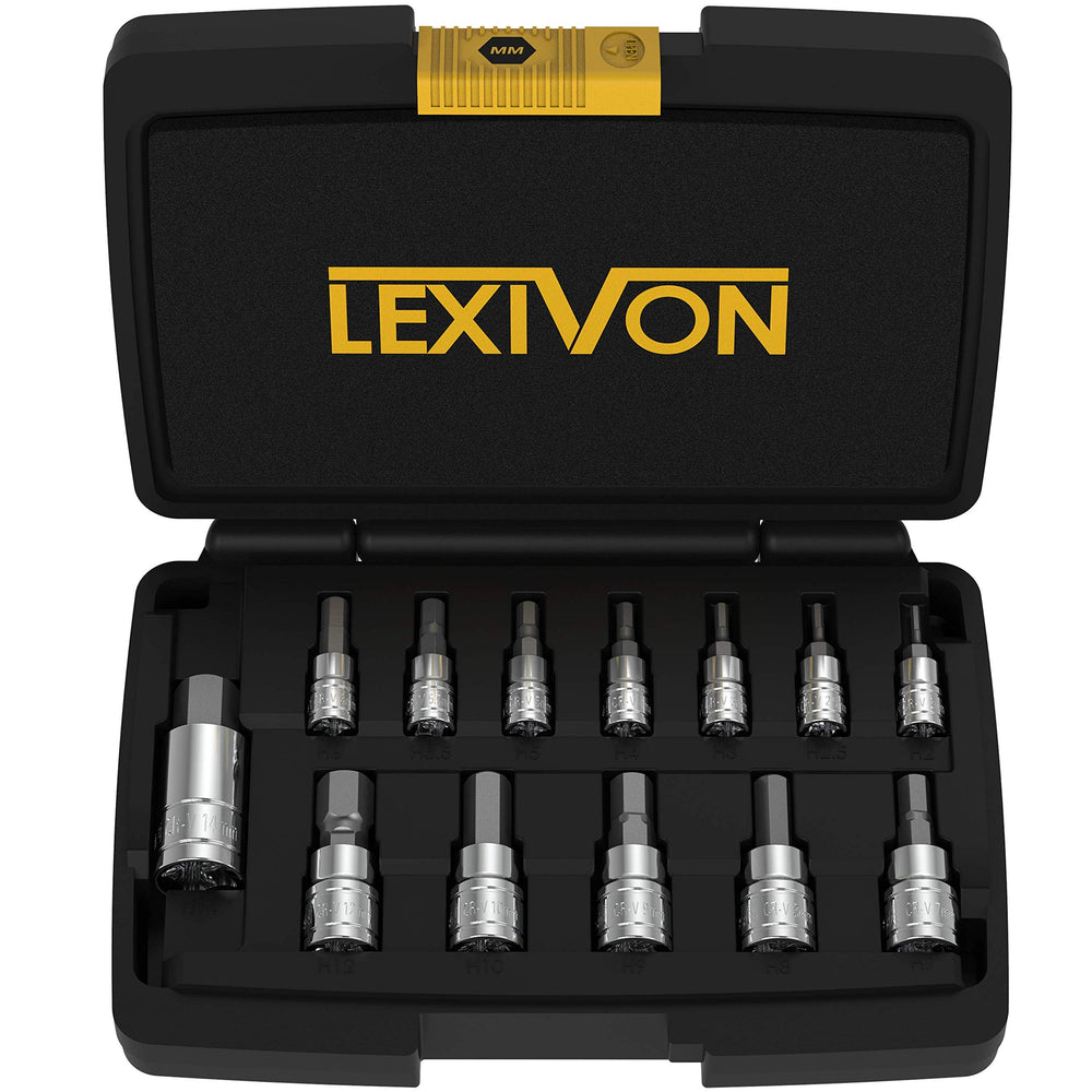 LEXIVON paquete frontal del set de vasos hex con estuche resistente y transporte fácil