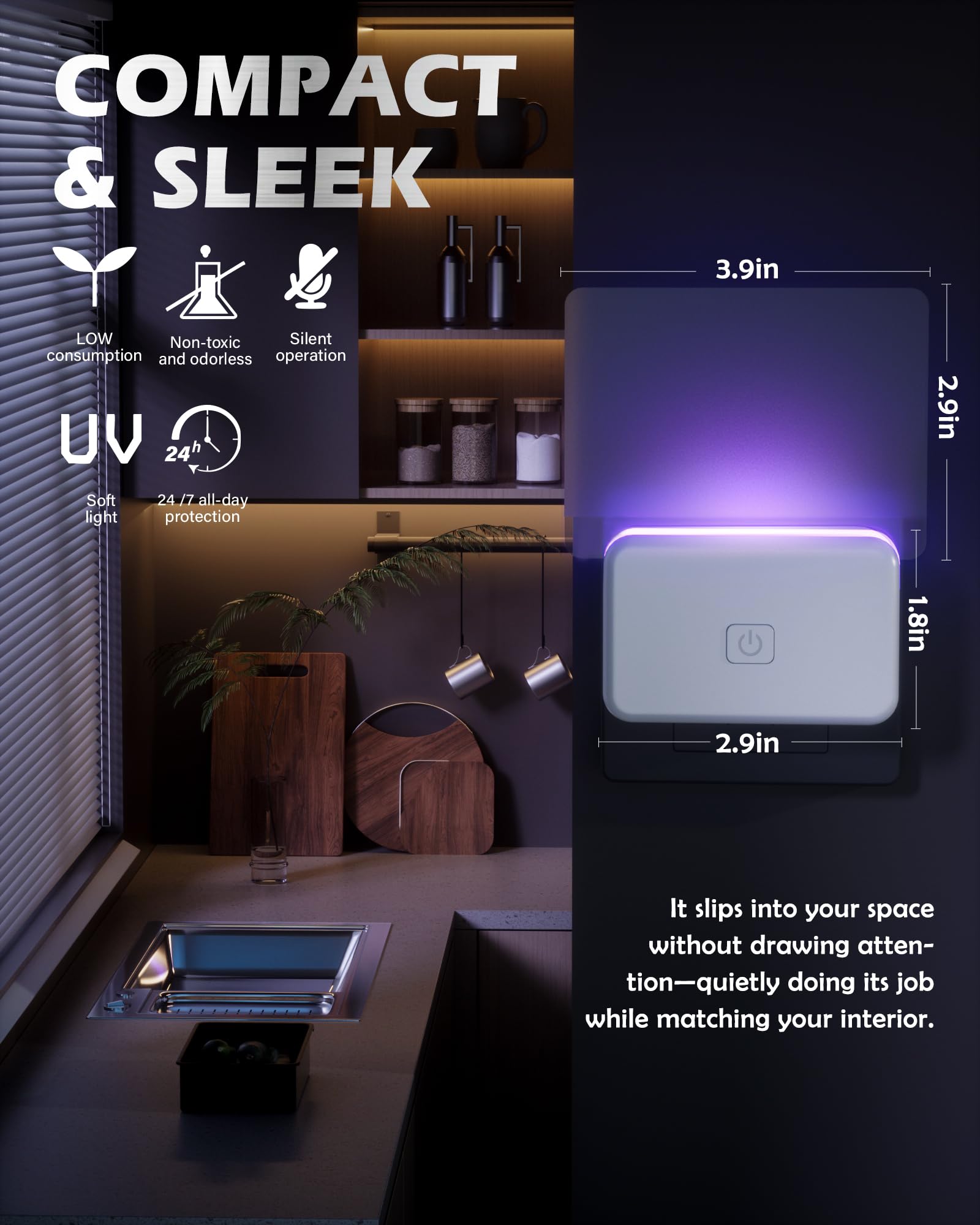 LFSYS detalle de la lámpara UV dual que aumenta la atracción de insectos