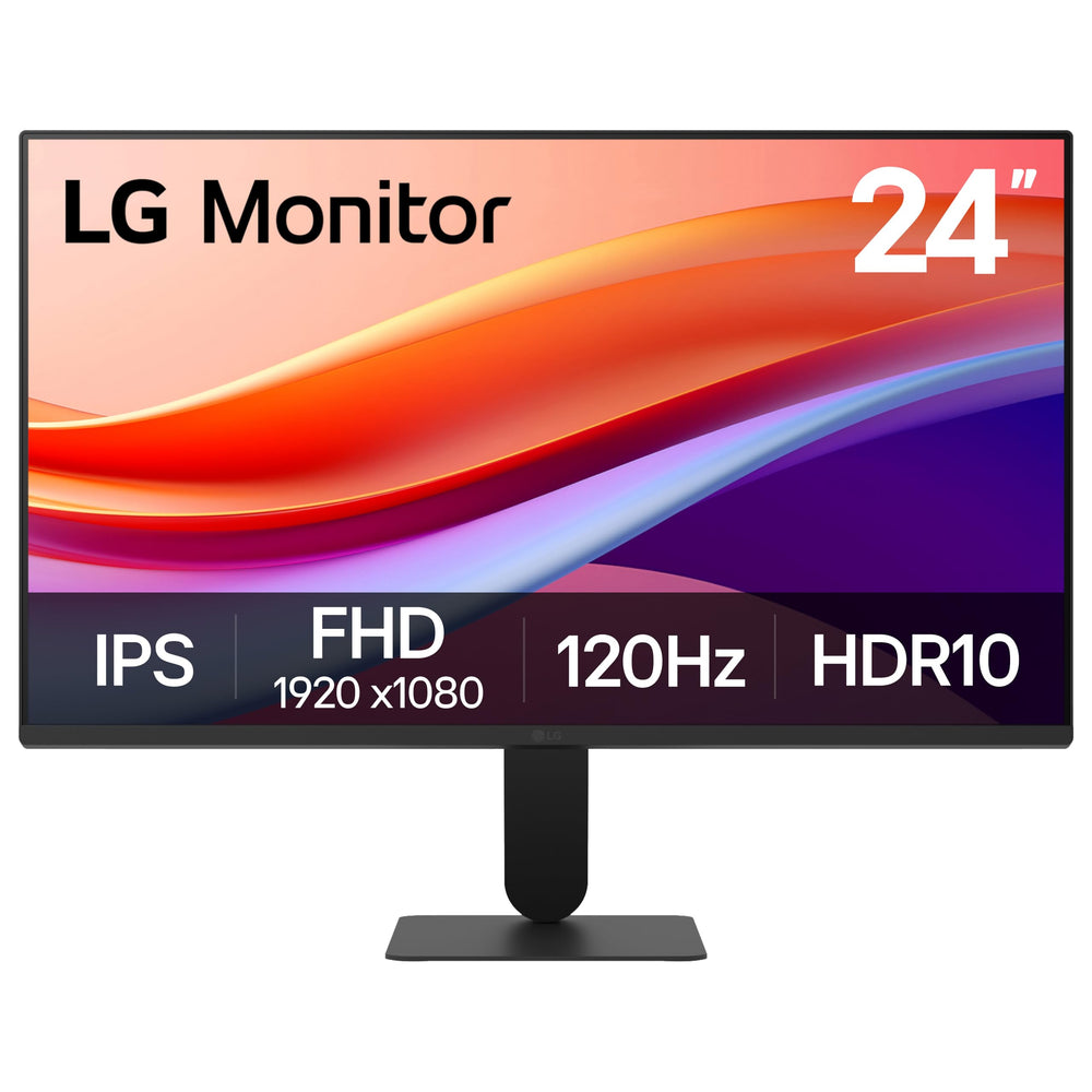 LG 24U411A-B vista frontal mostrando pantalla nítida y diseño moderno